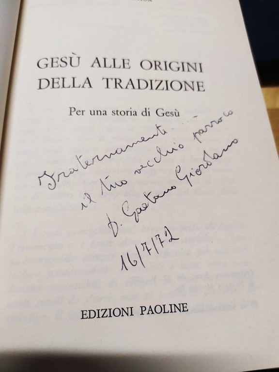 gesù alle origini della tradizione lucien cerfaux