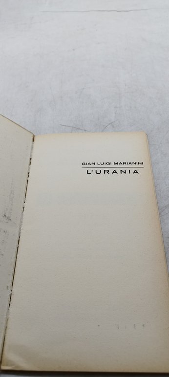 gian luigi marianini l'urania poesie 1956