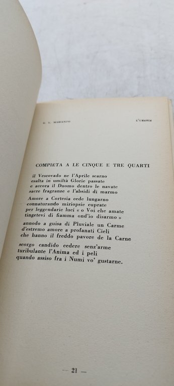 gian luigi marianini l'urania poesie 1956