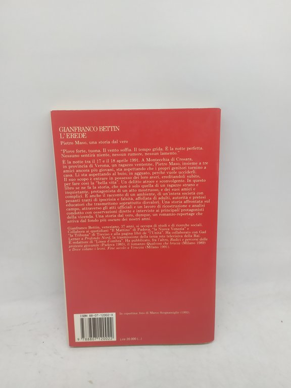 gianfranco bettin l'erede pietro maso una storia dal vero