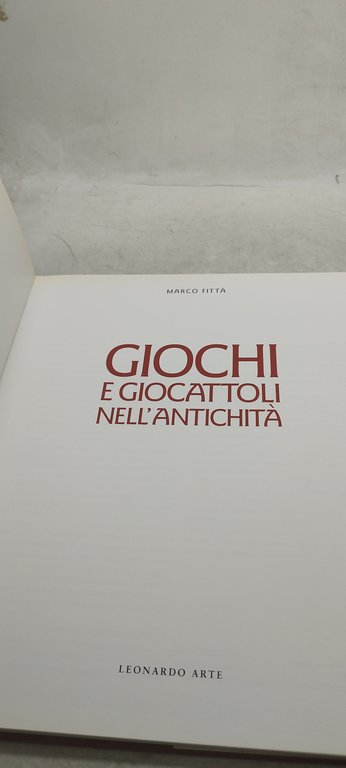 giochi e giocattoli nell'antichità marco fittà