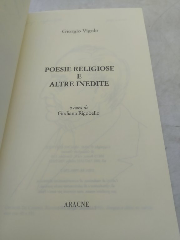 giorgio vigolo poesie religiose e altre inedite aracne