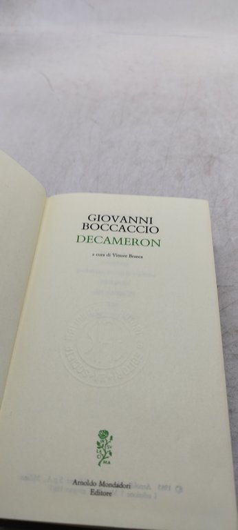 giovanni boccaccio decameron i meridiani