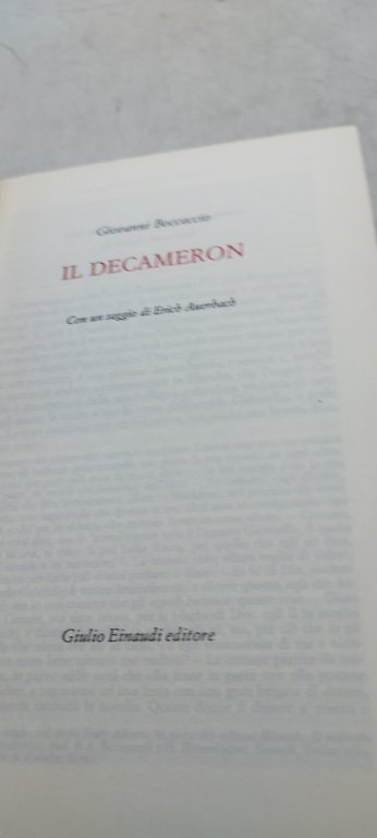 giovanni boccaccio il decameron einaudi i millenni