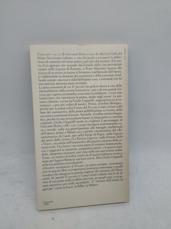 giovanni boine il peccato einaudi 1975