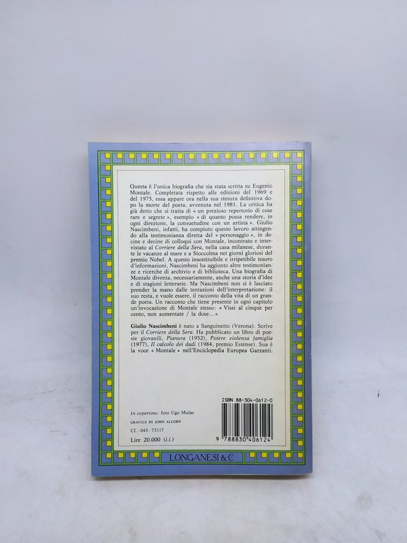 giulio nascimbeni montale biografia di un poeta longanesi