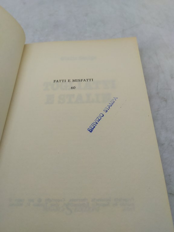giulio seniga togliatti e stalin sugargo edizioni