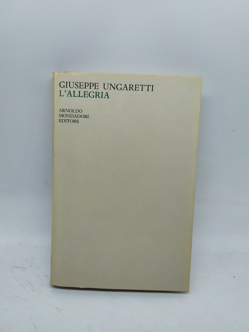 giuseppe ungaretti l'allegria mondadori lo specchio 1963