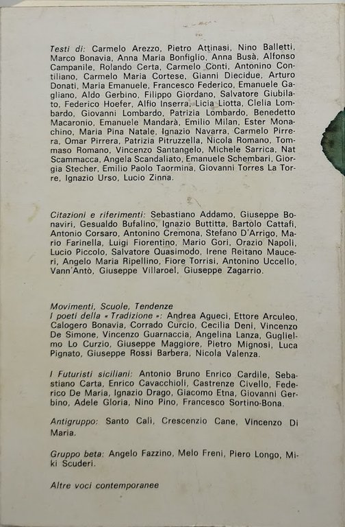 gli eredi del sole rapporto sulla poesia dei sicialiani