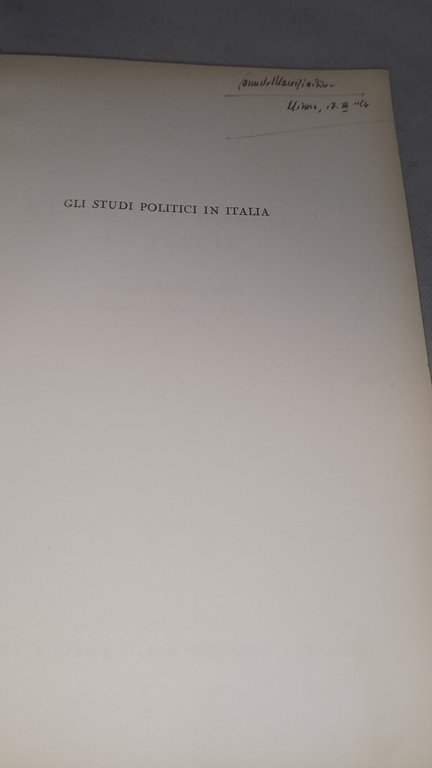 gli studi politici in italia saggio bibliografico francesco vito | Immagine Gallery 5