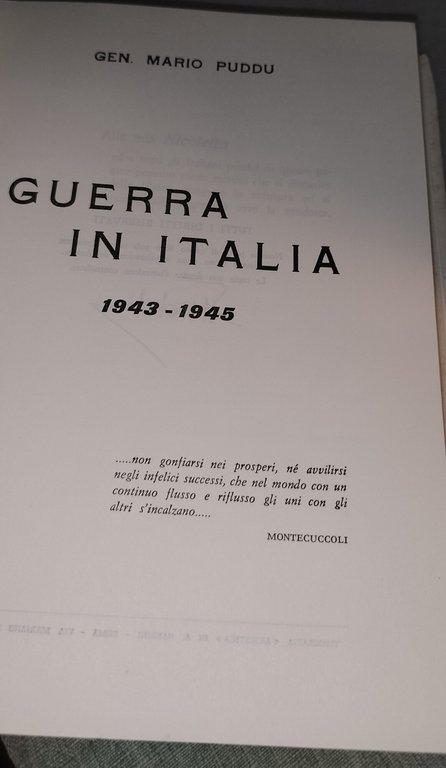 Guerra in Italia 1943 - 1945 + Tavole PUDDU M. … | Immagine Gallery 5