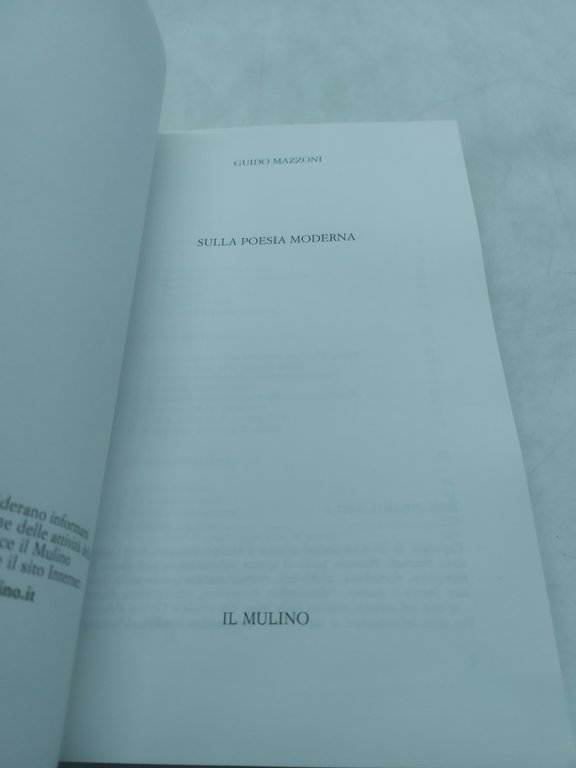 guido mazzoni sulla poesia moderna il mulino