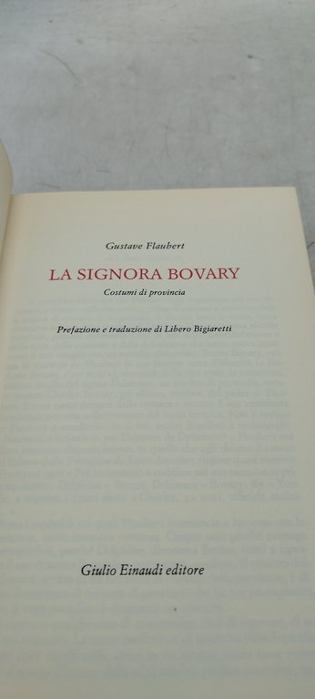 gustavo flaubert la signora bovary einaudi i millenni