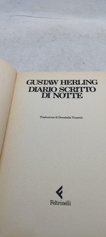 gustaw hherling diario scritto di notte feltrinelli