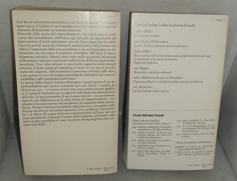 gyorgy lukacs estetica 2 volumi einaudi | Immagine Gallery 2