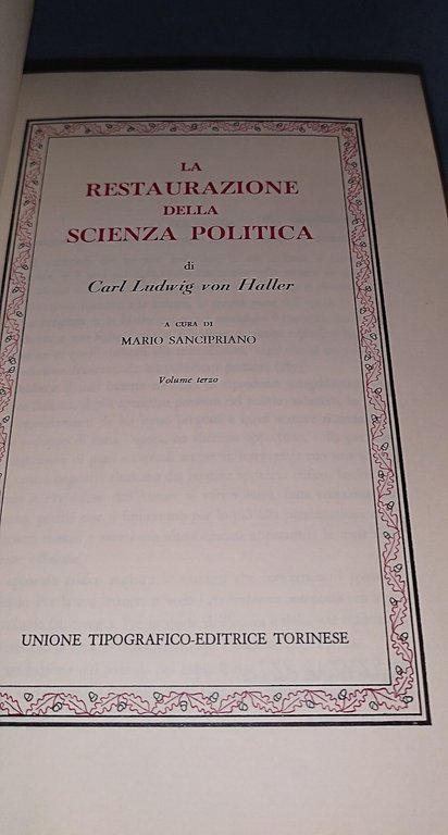 haller la restaurazione della scienza politica volume 3 classici utet | Immagine Gallery 7