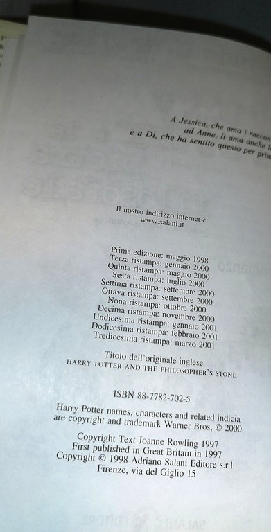 harry potter e la pietra filosofale tela rossa salani