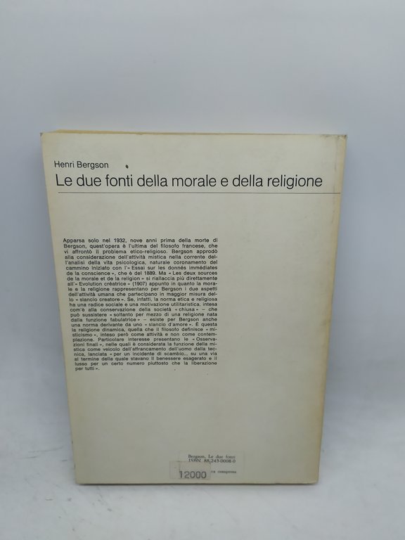 henri bergson le due fonti della morale e della religione …