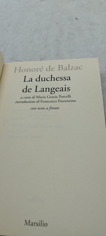 honorè de balzac la duchessa de lngeais