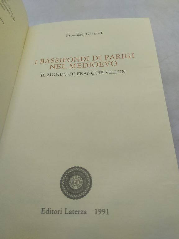 i bassifondi di parigi nel medioevo laterza 1991