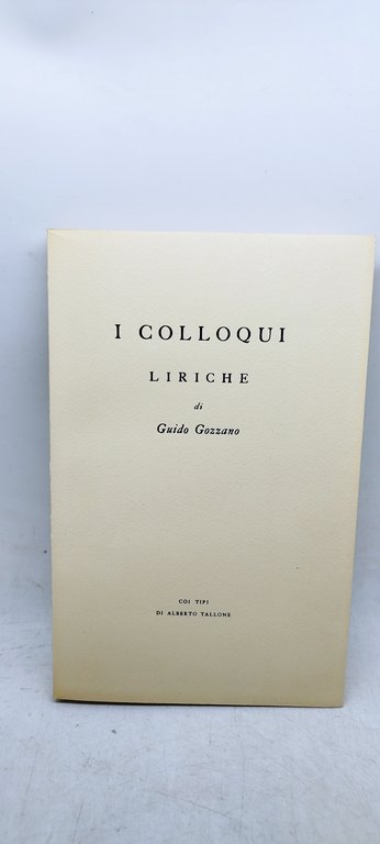 i colloqui liriche di guido gozzano