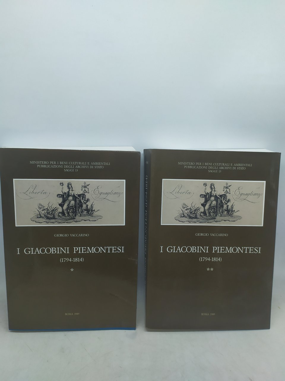 i giacobini piemontesi 1794-1814 giorgio vaccarino 2 volumi