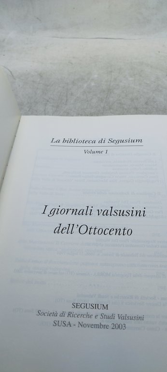 i giornali valsusini dell'ottocento la biblioteca di seusium