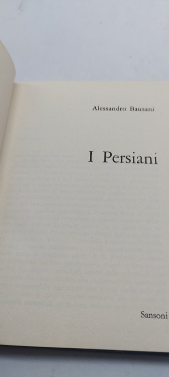 i persiani alessandro bausani
