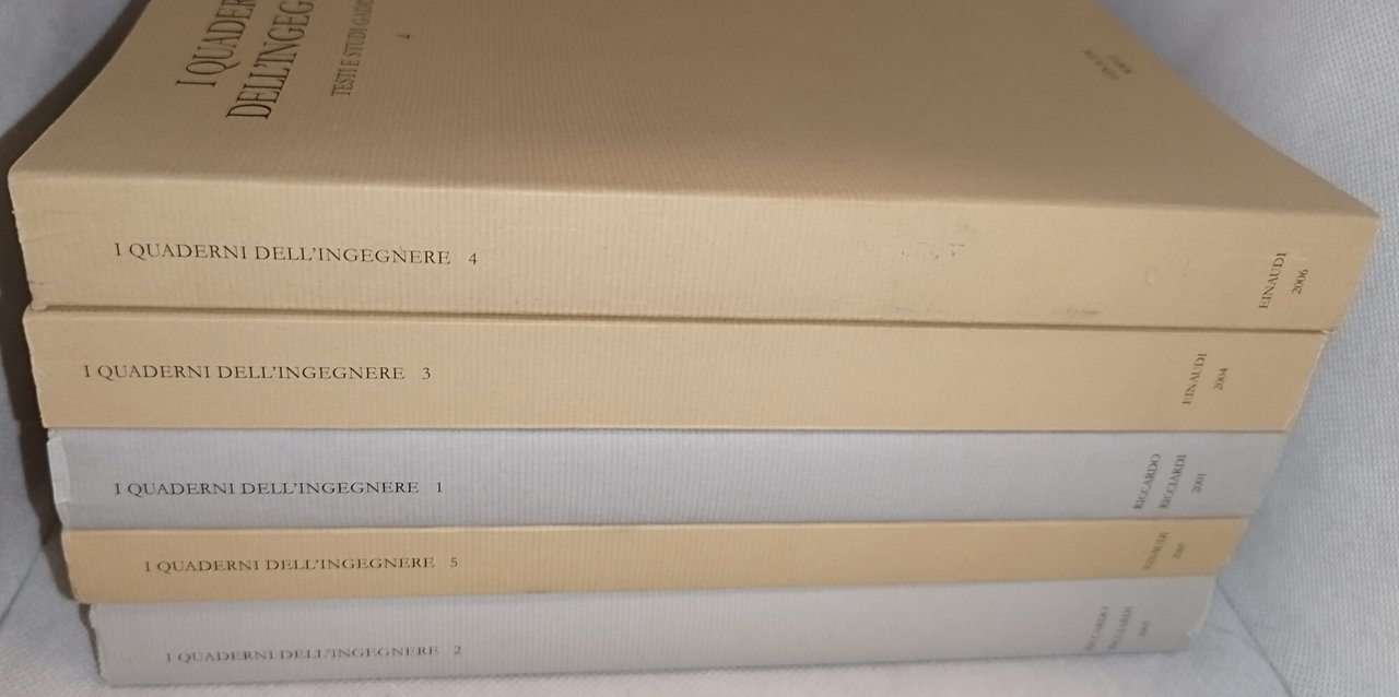 i quaderni dell'ingegnere riccardo ricciardi einaudi 5 volumi | Immagine principale