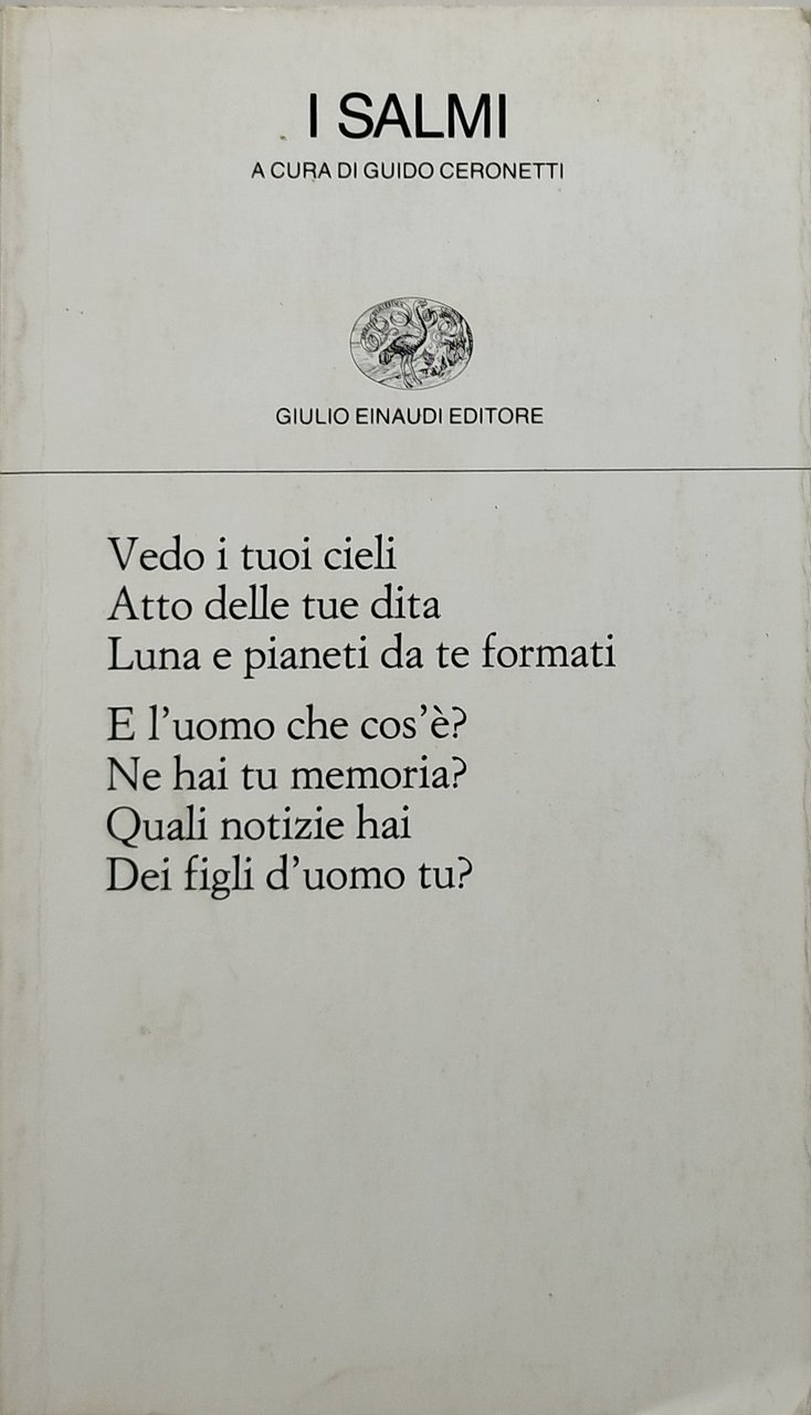 i salmi a cura di guido ceronetti einaudi