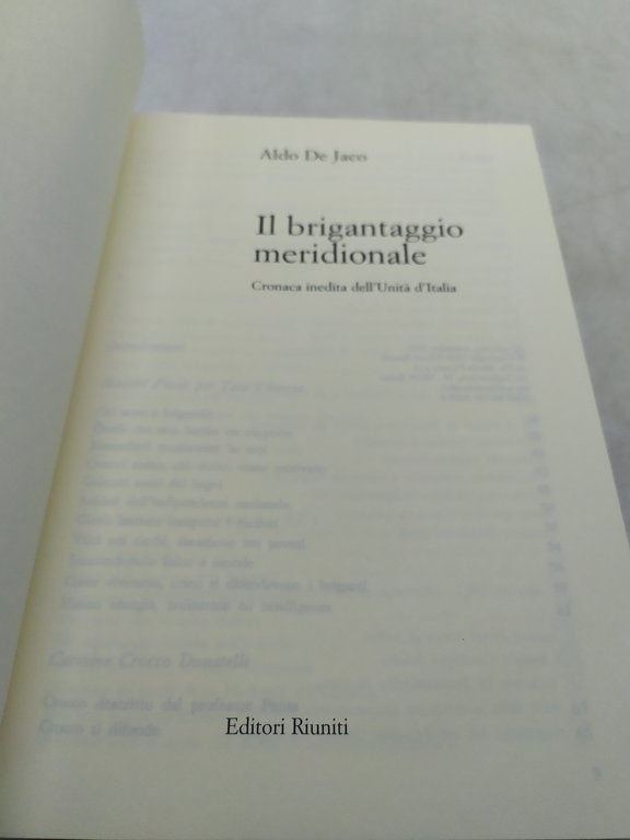 il brigantaggio meridionale cronaca inedita dell'unità d'italia