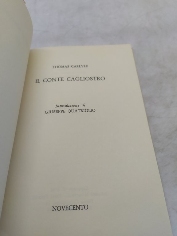 il conte cagliostro di thomas carlyle novecento