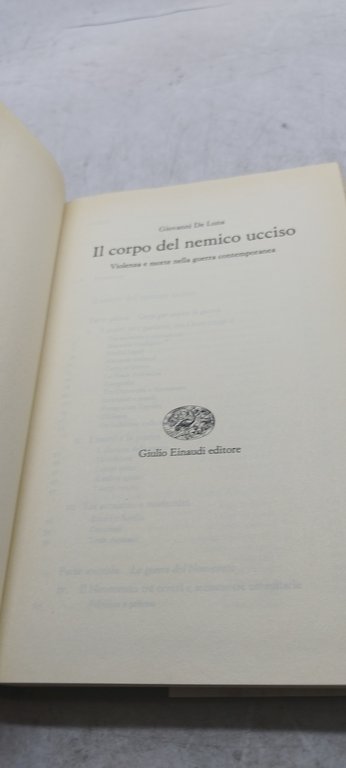 il corpo del nemico ucciso giovanni de luca