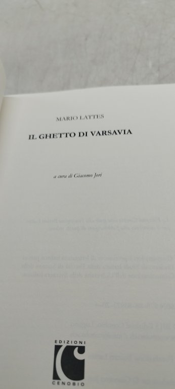 il ghetto di varsavia mario lattes