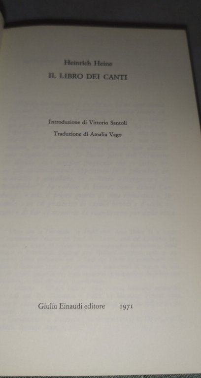 il libro dei canti heinrich heine einaudi | Immagine Gallery 9