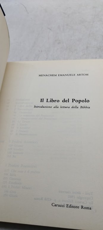il libro del popolo menachem e artom