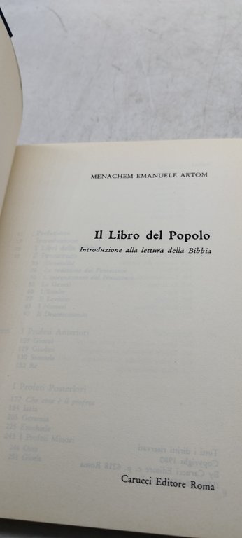 il libro del popolo menachem e artom