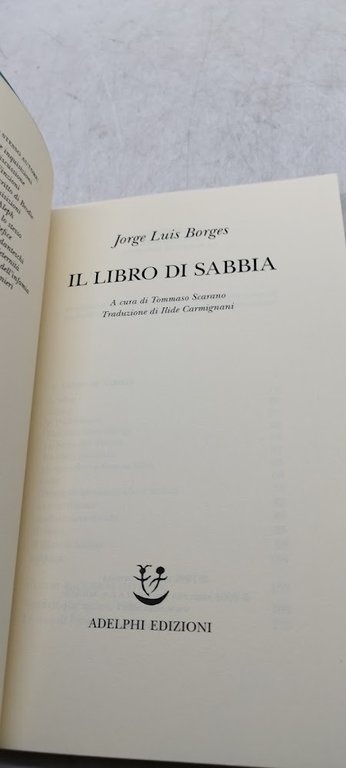 il libro di sabbia biblioteca adelphi 453
