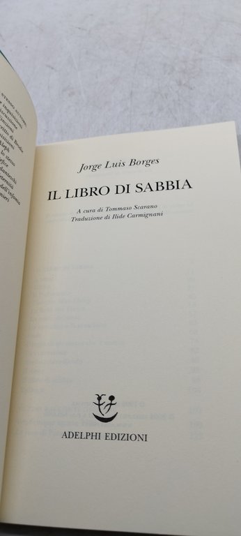 il libro di sabbia biblioteca adelphi 453