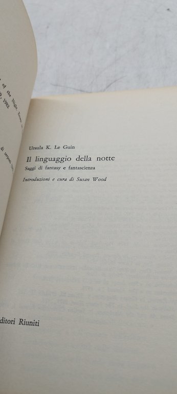 il linguaggio della notte ursula k le guin