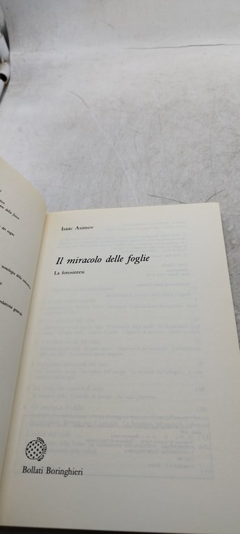 il miracolo delle foglie la fotosintesi isaac asimov