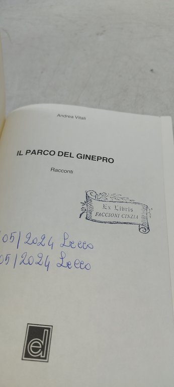 il parco del ginepro andrea vitali