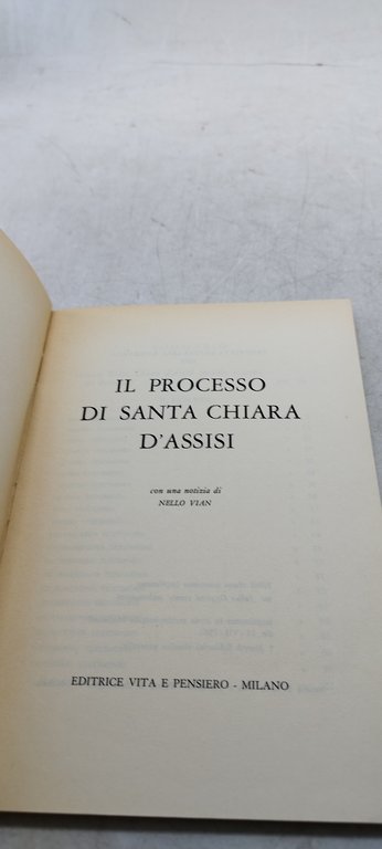 il processo di santa chiara d'assisi con una notizia di …