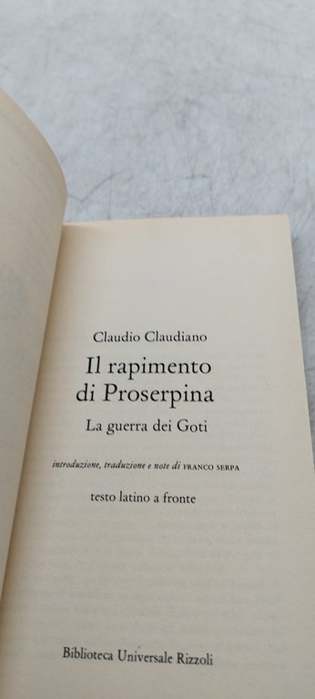 il rapimento di proserpina la guerra dei goti