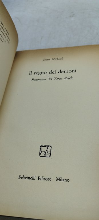 il regno dei demoni panorama del terzo reich ernst niekisch