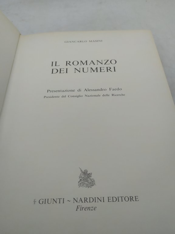 il romanzo dei numeri giancarlo masini giunti nardini editore