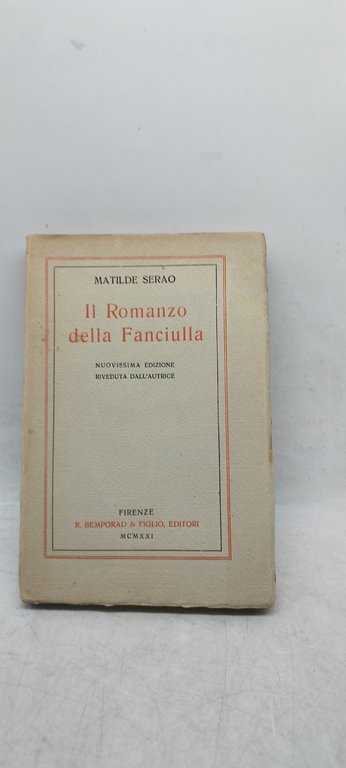 il romanzo della fanciulla matilde serao