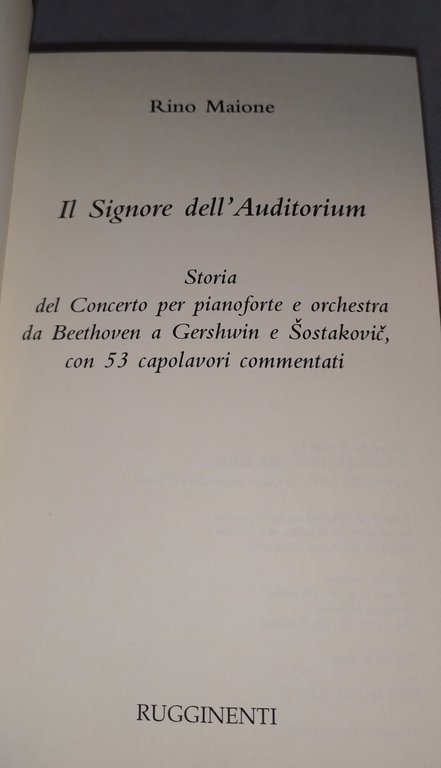 il signore dell'auditorium rino maione | Immagine Gallery 6