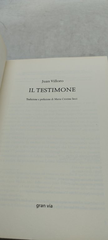 il testimone juan villoro