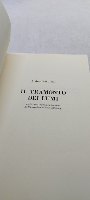 il tramonto dei lumi andrea vannicelli
